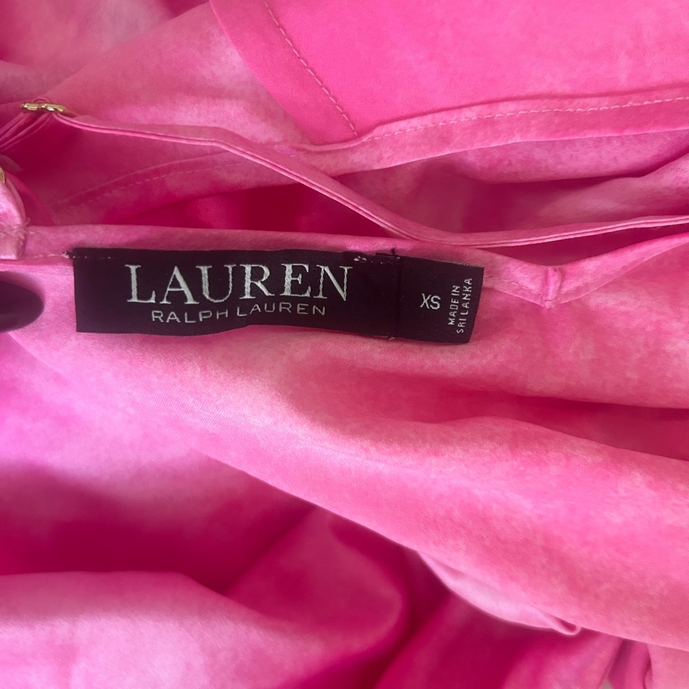 Ralph Lauren Pink Tie-Dye Maxi Slip /lounge spring lingerie Pajama Dress - Picture 5 of 6